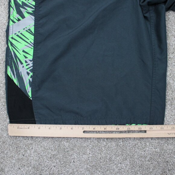 Nike Swim Trunks Mens XL Black/Green Lined Polyester Drawstring w/ 11" inseam - Picture 5 of 12